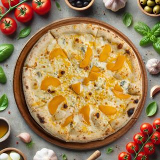 Піца Кватро Формаджі з персиком  (470г)