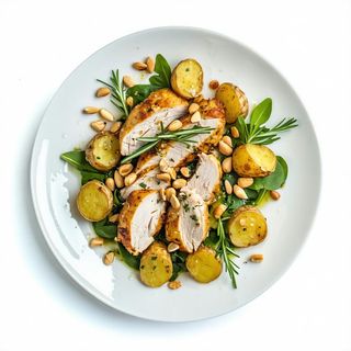 87 - Cestino di patate con pollo e pinoli