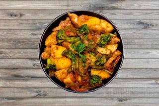 Տապակա խոզի մսով