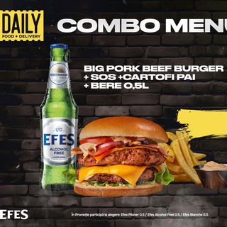 Combo Big Pork-Beef + Efes