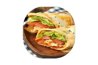 111.Piadina cinese con pollo fritto e salsiccia taiwanese