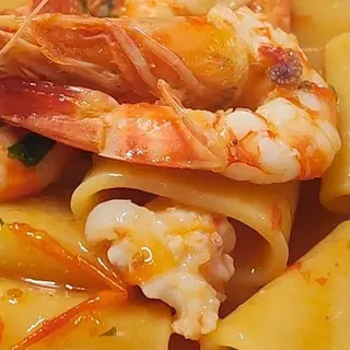 Paccheri gamberi e calamari