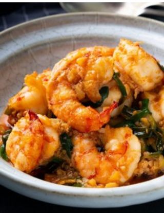 Garlic king prawns