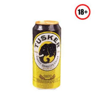 Tusker Lager can