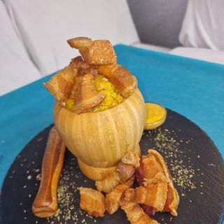 Mofongo de chicharrón o de gambas 