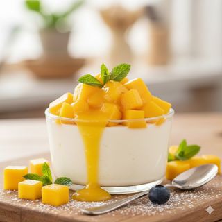 Panna cotta al mango