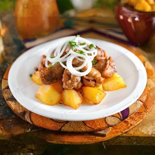 Кой куурдак с картошкой