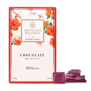 Chocolate Blanco con Flores de Hibisco Jolonch 100 Gr.