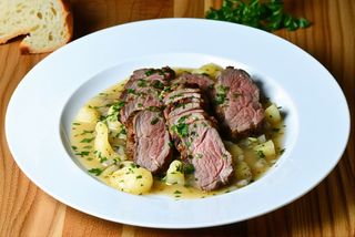 Sauté D'Entrecôte Au Vin Blanc