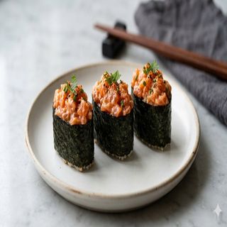 Gunkan De Salmón Y Tartar Spicy