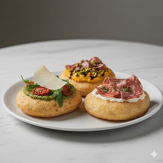 Tris di montanarine fantasia in doppia cottura