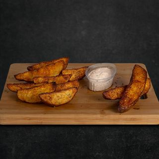 მექსიკური კარტოფილი  და სოუსი