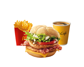 McZestaw Pszenna Podwójna Kajzerka Wieprzowa DeLuxe