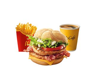 McZestaw Pszenna Podwójna Kajzerka Wieprzowa DeLuxe