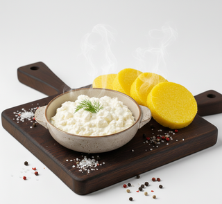 Branza cu smantana si mamaliguta