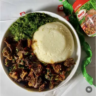 Posho & Wet Fried Beef