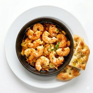 Cazuela Gambas al Ajillo