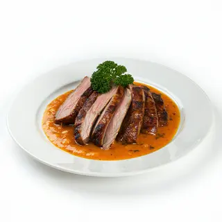 Pato con salsa de naranja