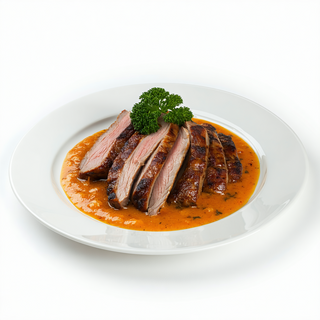 Pato con salsa de naranja