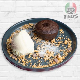 Fondent Au Chocolat Avec Glace À La Vanille