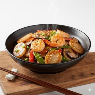 Gnocchi di riso con gamberi