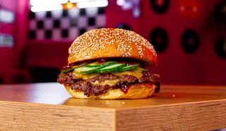 Korean BBQ burger w zestawie
