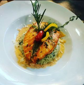 Risotto Au Saumon Et Epinards A La Florentine