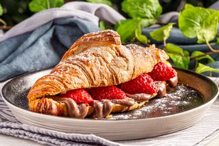 Croissant Morangos e Nutella