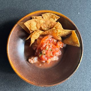 Ceviche rojo de camarones 