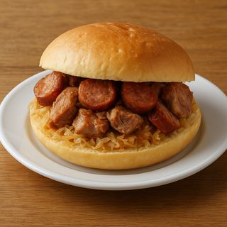 Sandviș cu carne la garniță