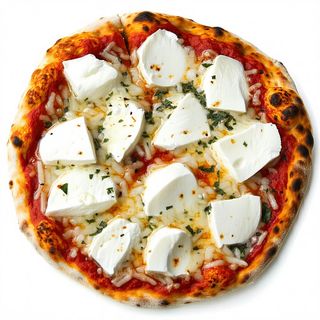 Pizza rossa  con bufala DOP