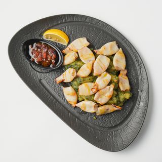 Lignje na žaru s blitvom na dalmatinski