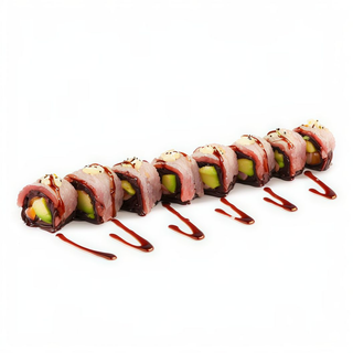 174 Uramaki Roll De Arroz Negro Y Atún Flameado (8 Uds.)