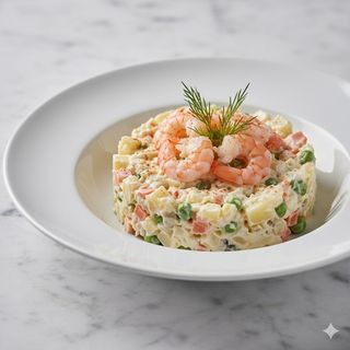 Ensaladilla De La Casa Con Gambas