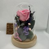 Cúpula con leds y rosa ETERNA ROSA