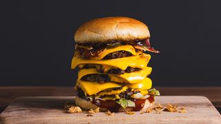 BBQ jalapeno triple double burger