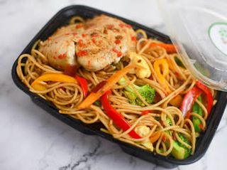 Veggie Stir Fry Pasta With Chicken 
