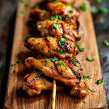 ქათმის ფრთები შამფურზე