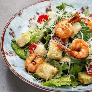 Салат "Цезарь" с креветками