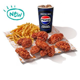 8 pc. Sauce´d Wings Large Meal