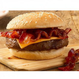 Hamburguesa con bacon y queso