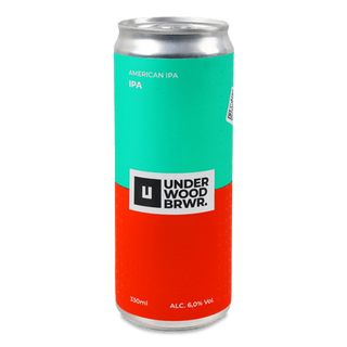 Пиво Underwood Brewery IPA світле нефільтроване з/б (0,33л)