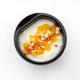 Terci de cereale din orez cu piersici