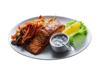 Філе лосося з овочами (порція) (250/225g)