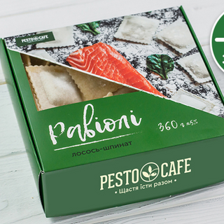 Равіолі з лососем і шпинатом PESTO CAFЕ (360 г)