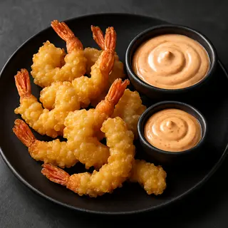 Krewetki w tempurze 6 szt + sos Spicy Mayo