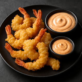 Krewetki w tempurze 6 szt  + sos Spicy Mayo