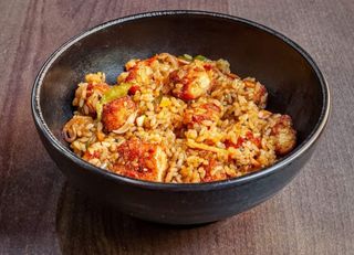Wok De Arroz Con Pollo Rebozado