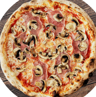 Pizza Prosciutto E Funghi (33 Cm.)