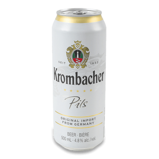 Пиво Krombacher Pils світле з/б (0,5л)